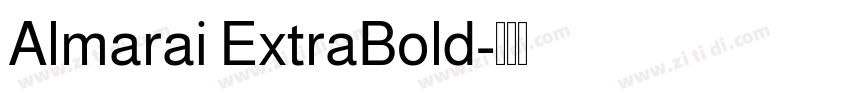 Almarai ExtraBold字体转换